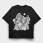 Couple Skeleton Costume, Tricou Oversize Barbati (Unisex)