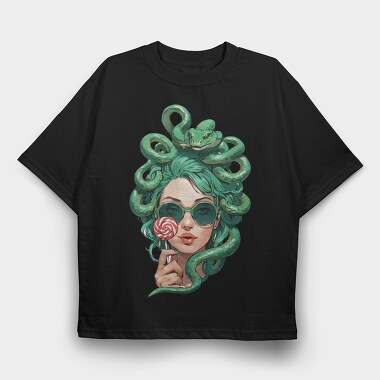 Modern Medusa With Sunglasses, Tricou Oversize Barbati (Unisex)