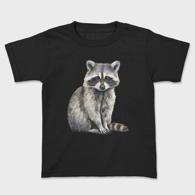 Raccoon Watercolor Clipart, Tricou Copii