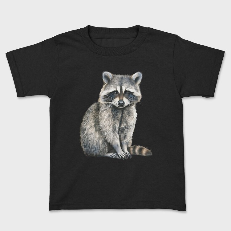 Raccoon Watercolor Clipart, Tricou Copii