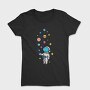 Astronaut And Balloon Planets, Tricou Femei