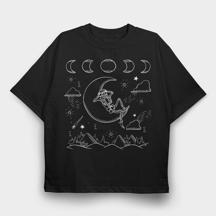 Cottage Skeleton, Tricou Oversize Barbati (Unisex)