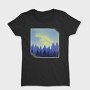 Aurora Borealis Landscape Winter Forests, Tricou Femei