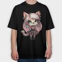 Rockstar Cat Club, Tricou Oversize Barbati (Unisex)