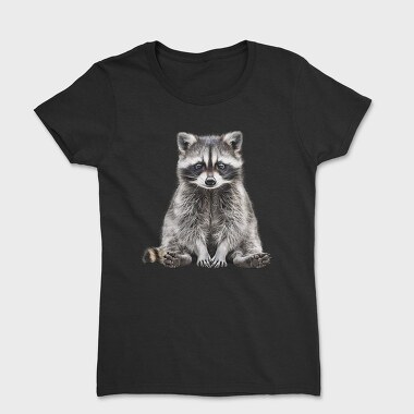 Raccoon Watercolor, Tricou Femei