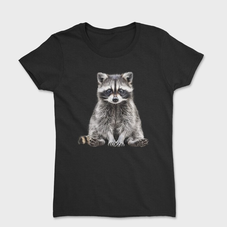Raccoon Watercolor, Tricou Femei