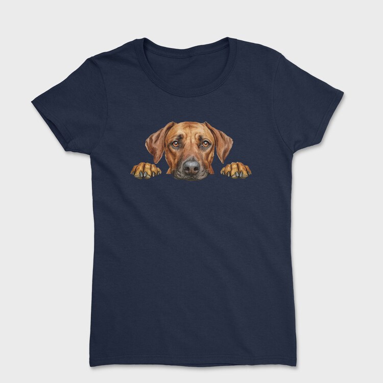 Rhodesian Ridgeback Peek, Tricou Femei