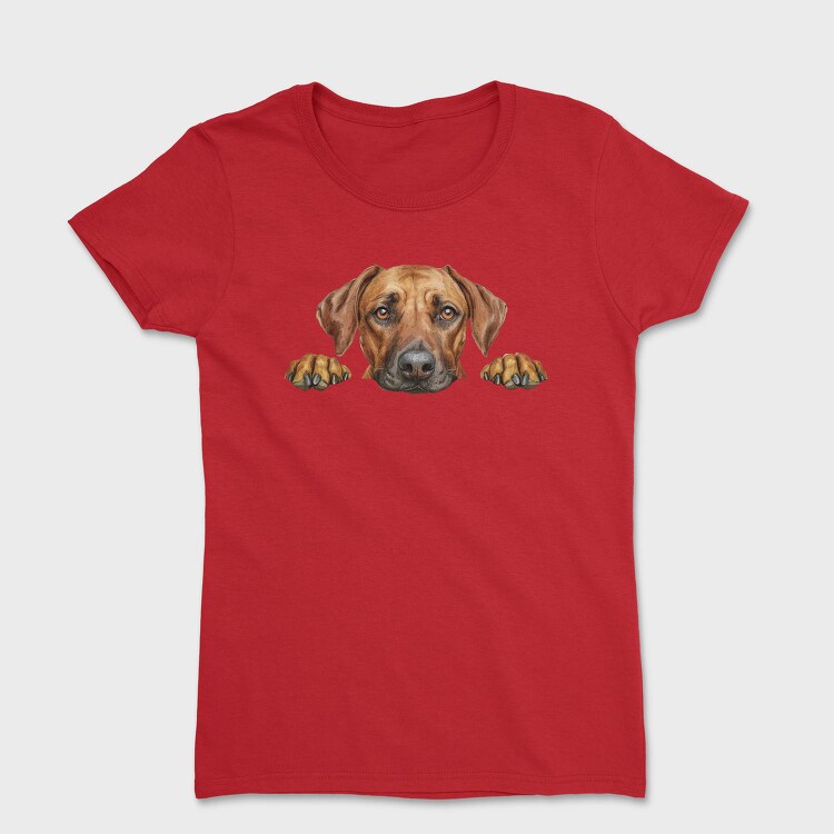 Rhodesian Ridgeback Peek, Tricou Femei