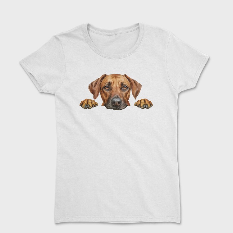 Rhodesian Ridgeback Peek, Tricou Femei