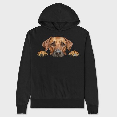 Rhodesian Ridgeback Peek, Hanorac Oversize Barbati (Unisex)