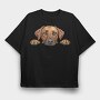 Rhodesian Ridgeback Peek, Tricou Oversize Barbati (Unisex)