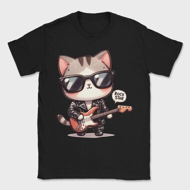Rockstar Cat Roar, Tricou Barbati (Unisex)