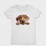 Rhodesian Ridgeback Peeking, Tricou Femei