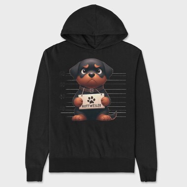Rottweiler Mugshot, Hanorac Oversize Barbati (Unisex)