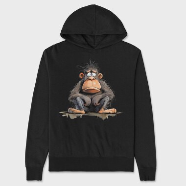 Sad Monkey Clips, Hanorac Oversize Barbati (Unisex)