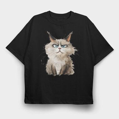 Ragdoll Cat Scream, Tricou Oversize Barbati (Unisex)