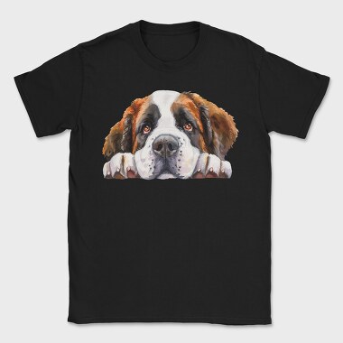 Saint Bernard Peeking, Tricou Barbati (Unisex)