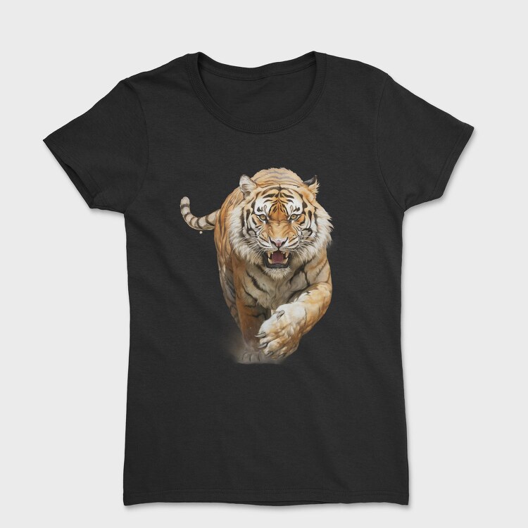 Roaring Tiger Clipart, Tricou Femei