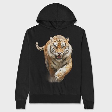 Roaring Tiger Clipart, Hanorac Oversize Barbati (Unisex)