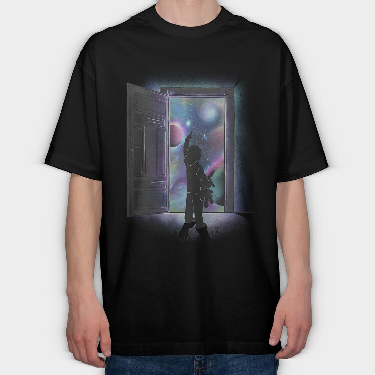 Cosmic Door, Tricou Oversize Barbati (Unisex)