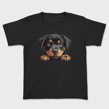Rottweiler Peeking, Tricou Copii