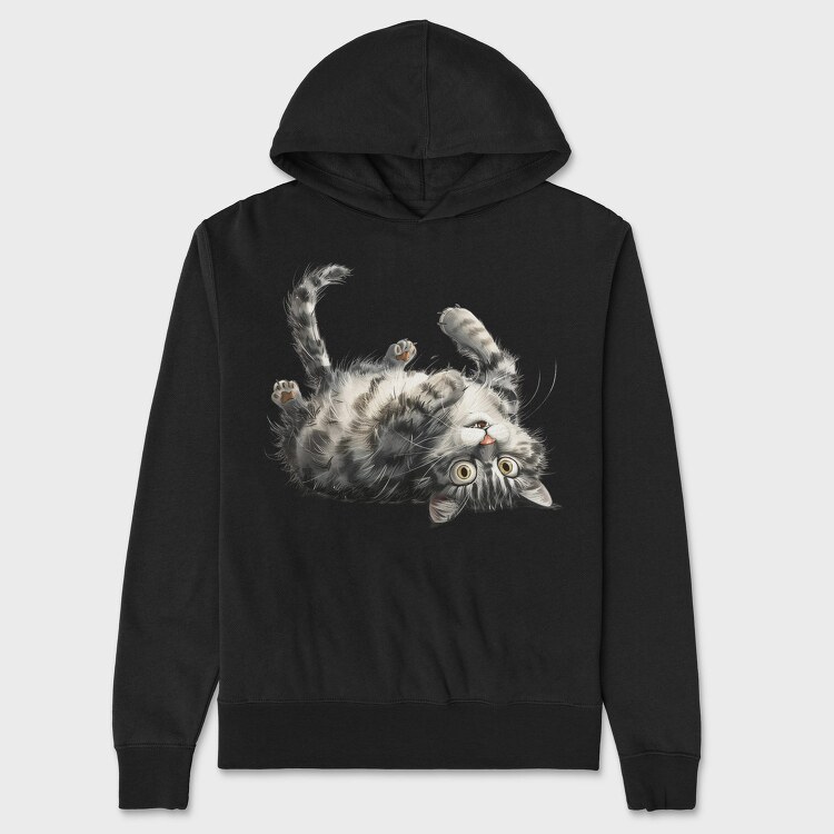 Rolling Cat Sublimation, Hanorac Oversize Barbati (Unisex)