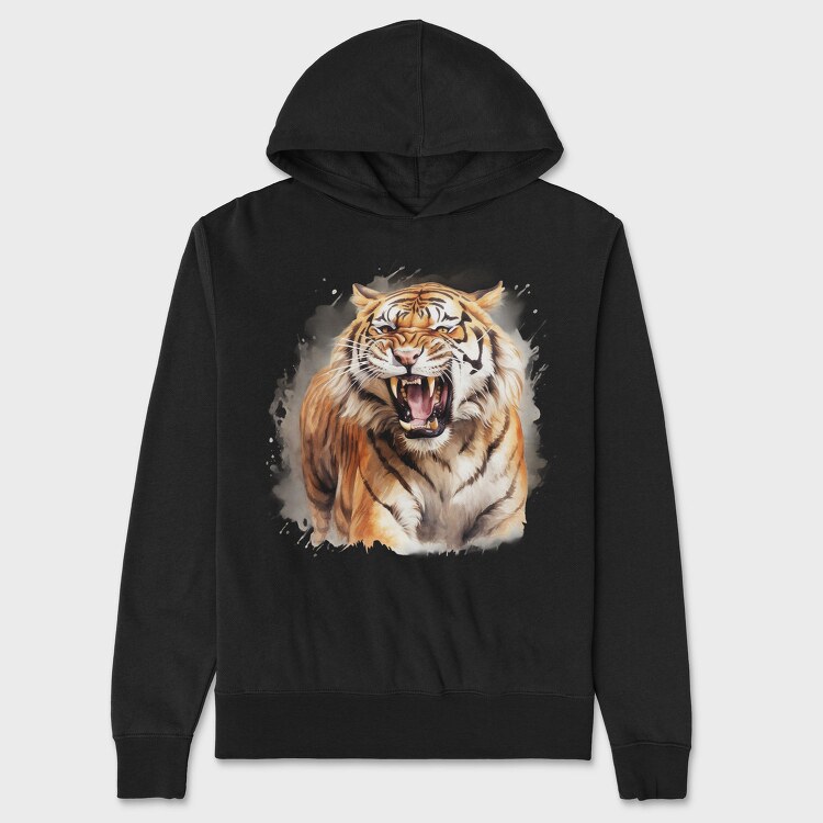 Roaring Tiger Spirit, Hanorac Oversize Barbati (Unisex)