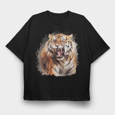 Roaring Tiger Spirit, Tricou Oversize Barbati (Unisex)