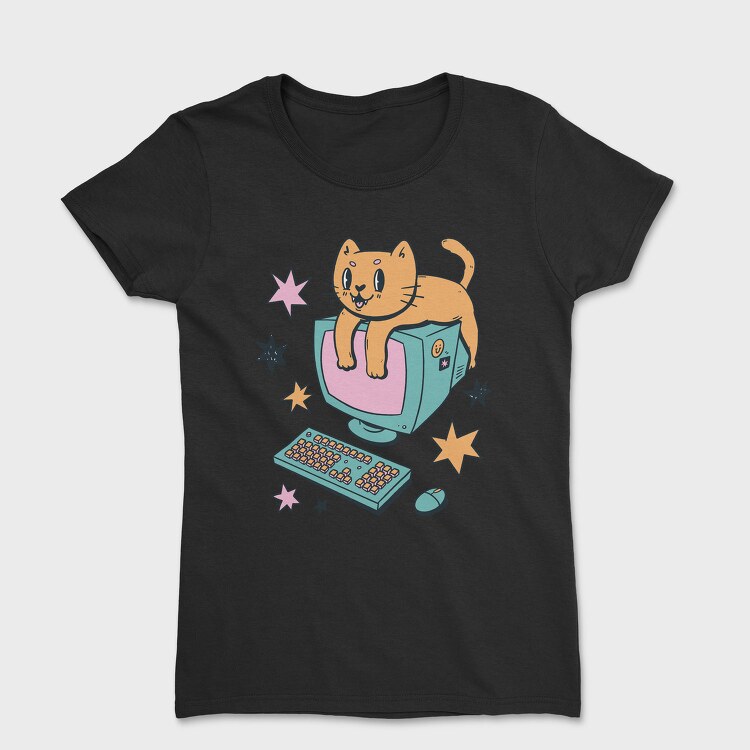 Computer Cat, Tricou Femei