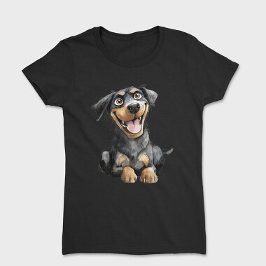 Rottweiler Smile Face, Tricou Femei