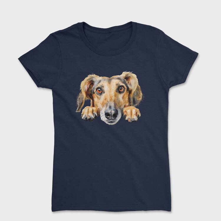 Saluki Peeking Face, Tricou Femei