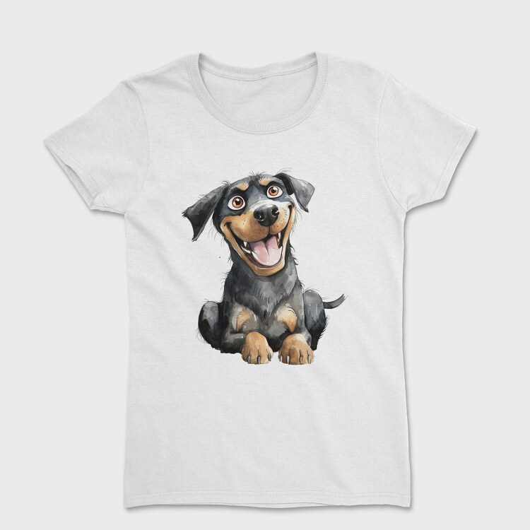 Rottweiler Smile Face, Tricou Femei
