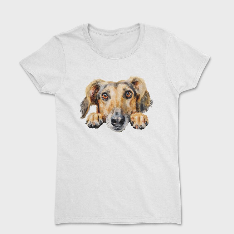 Saluki Peeking Face, Tricou Femei