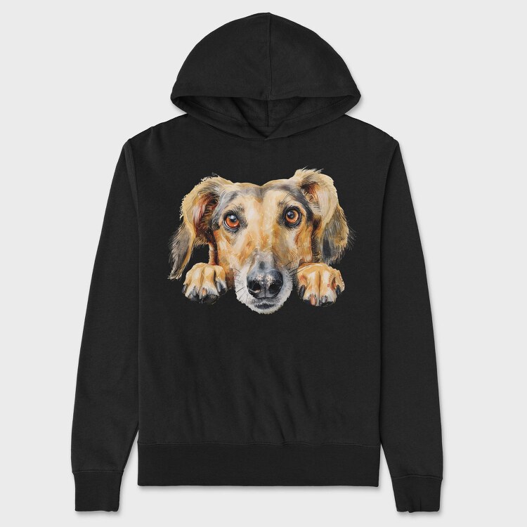 Saluki Peeking Face, Hanorac Oversize Barbati (Unisex)