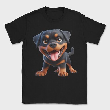 Rottweiler Smiling Face, Tricou Barbati (Unisex)