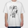 Compass Wolf, Tricou Oversize Barbati (Unisex)