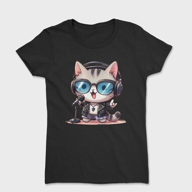Rock Cat Musician, Tricou Femei