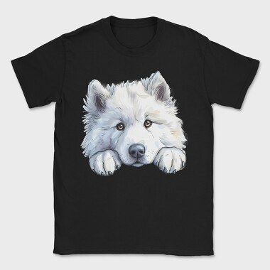 Samoyed Peeking Face, Tricou Barbati (Unisex)
