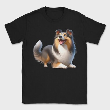 Shetland Smiling Face, Tricou Barbati (Unisex)