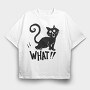 Scared Cat Scream, Tricou Oversize Barbati (Unisex)