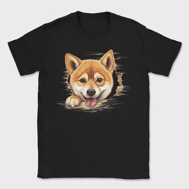 Shiba Inu Peeking, Tricou Barbati (Unisex)