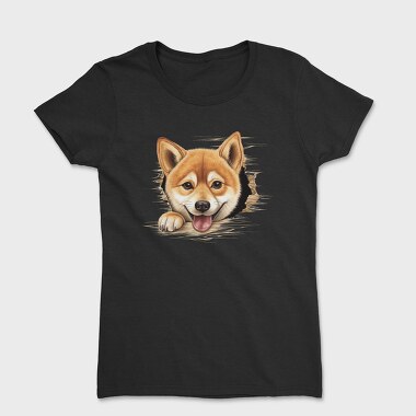 Shiba Inu Peeking, Tricou Femei