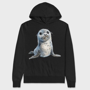 Seal Cute Face, Hanorac Oversize Barbati (Unisex)
