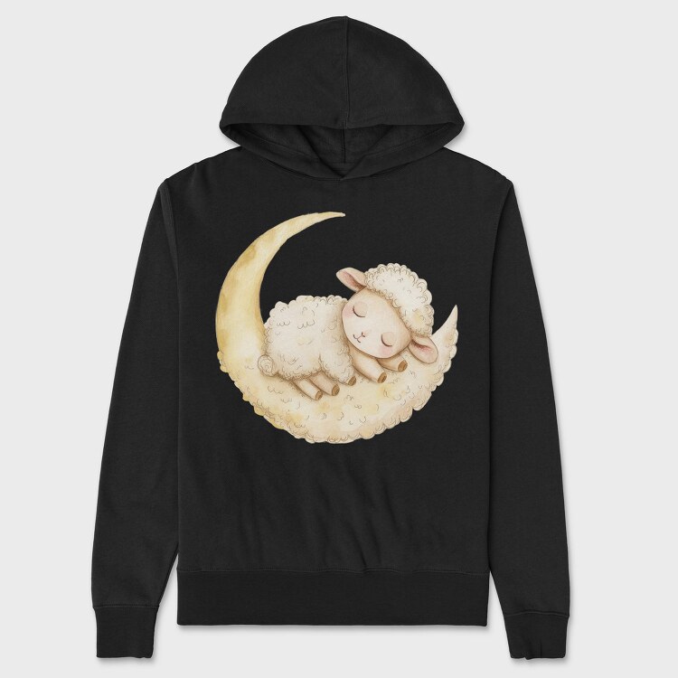 Sheep Moon Sleep, Hanorac Oversize Barbati (Unisex)