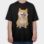 Shiba Inu Smile, Tricou Oversize Barbati (Unisex)