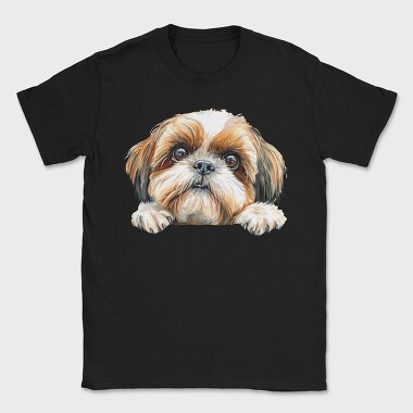 Shih Tzu Face Clipart, Tricou Barbati (Unisex)