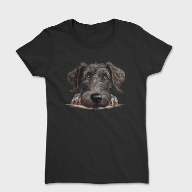 Scottish Deerhound Peeking, Tricou Femei