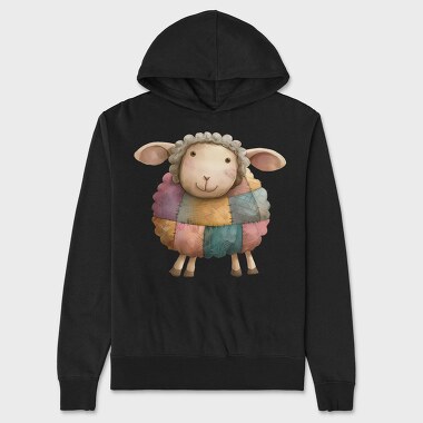 Sheep Patchwork, Hanorac Oversize Barbati (Unisex)