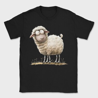 Sheep Smiling Face, Tricou Barbati (Unisex)