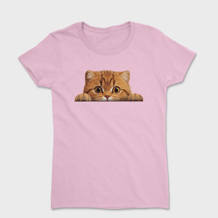 Scottish Fold Peeking Cat, Tricou Femei